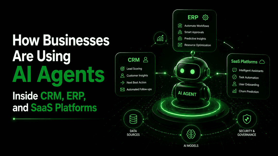 How Businesses Are Using AI Agents Inside CRM, ERP, and SaaS Platforms